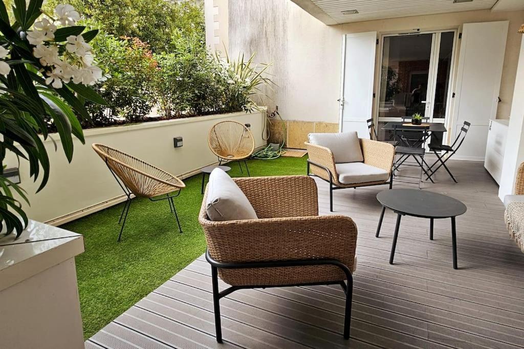 Arcareve - Grand Studio De Standing Avec Terrasse, Jardin Et Acces Direct A La Plage Arcachon Exterior photo