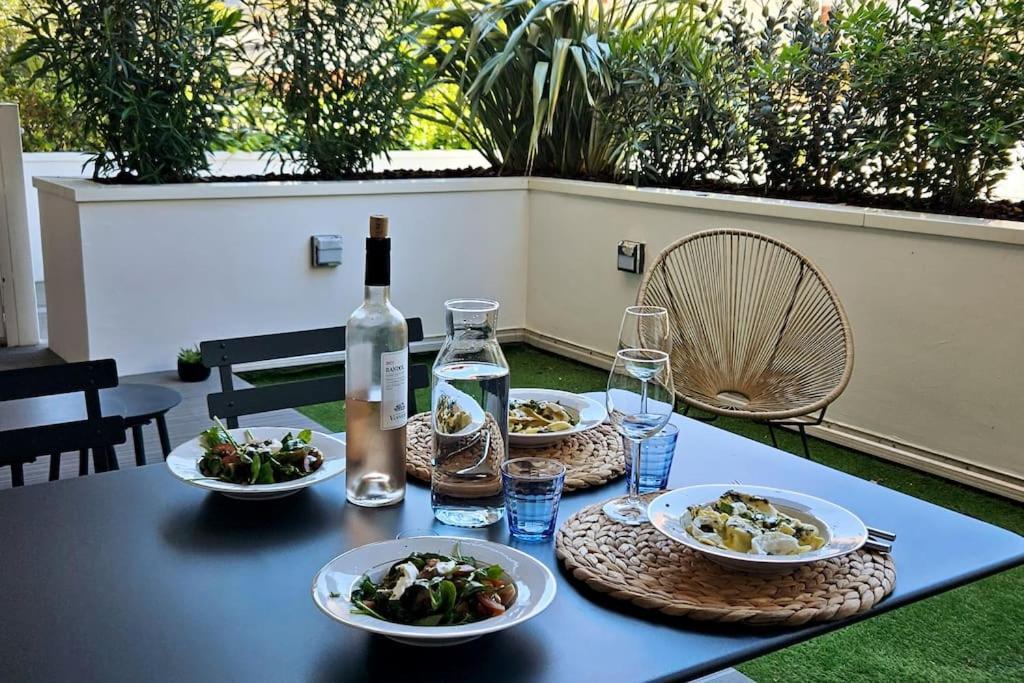 Arcareve - Grand Studio De Standing Avec Terrasse, Jardin Et Acces Direct A La Plage Arcachon Exterior photo